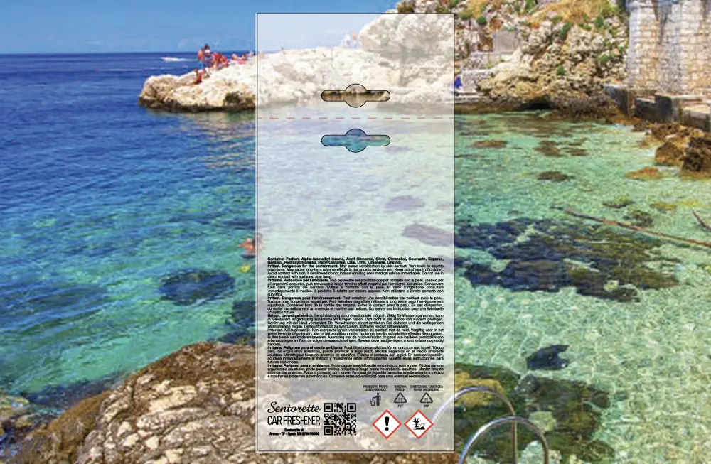 Customized car air freshener packaging template, fragrance:﻿ Gree See Wellness – downloadable resource for personalized car deodorant packaging