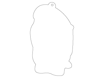 Car air freshener animal shape customized, dimensions: H: 57.626mm, L: 97.161mm.