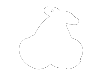 Car air freshener plant shape customized, dimensions: H: 75.01mm, L: 73.739mm.