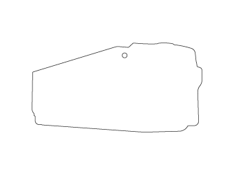 Car air freshener truck silhouette customized, dimensions: H: 87.0mm, L: 45.8mm.