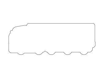 Car air freshener truck silhouette customized, dimensions: H: 100.0mm, L: 36.158mm.