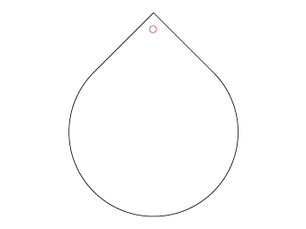 Car air freshener drop shape customized, dimensions: H: 73.839mm, L: 89.132mm.