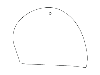 Car air freshener mixed shape customized, dimensions: H: 89.283mm, L: 72.157mm.